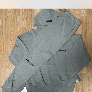 Fear of God Essentials Heather Gray Hoodie and Joggers